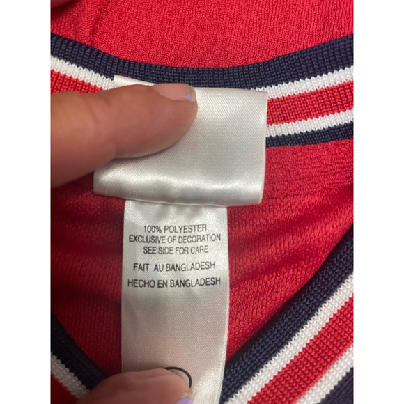 Major League St. Louis Cardinals Baseball Jersey V-Neck 3/4 Sleeves Red Boys L - Picture 8 of 8